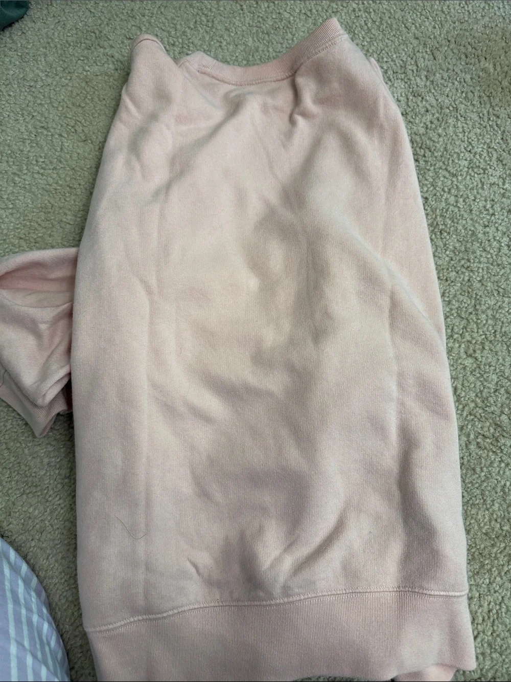 PINK Victoria's Secret Light Pink Crewneck Sweatshirt with Black Script